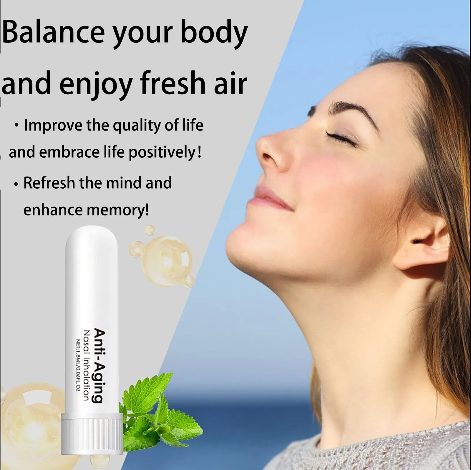 

1pc Portable Nasal Suction Stick Clean Your Nose And Enjoy Fresh Natural Ingredientsrefreshing Nasal Inhaler Enhance Your Memory