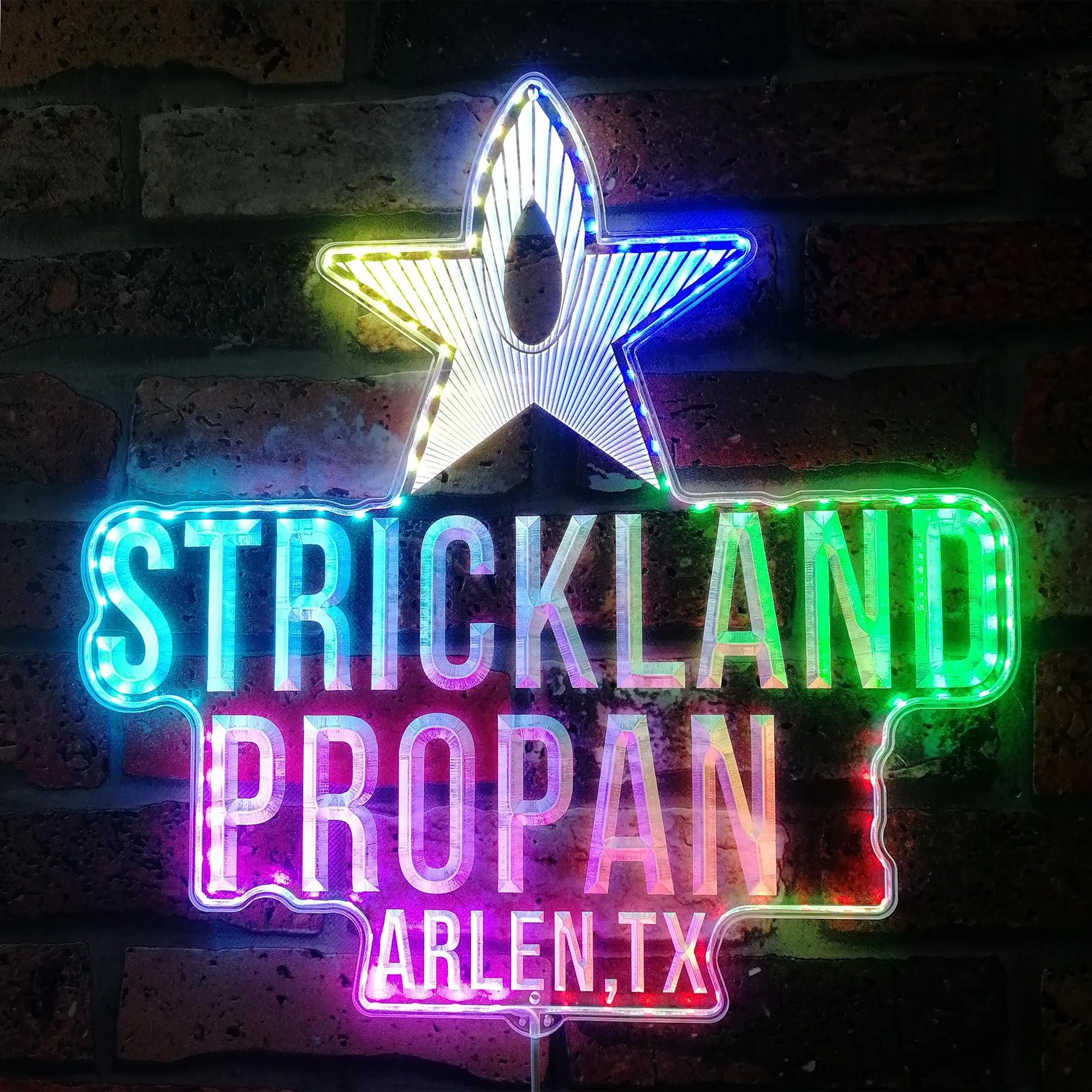 

Strickland Propane Neon LED Sign, Gamer Night Light LED Sign, Game Room Neon Sign