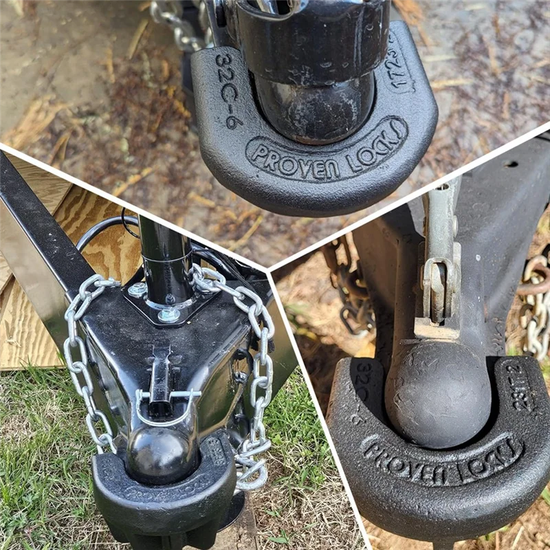 

A30P-Universal Trailer Parts Trailer Coupler Hitch Lock Tow Ball Safe Security Anti-Theft Lock Heavy Duty Trailer Lock