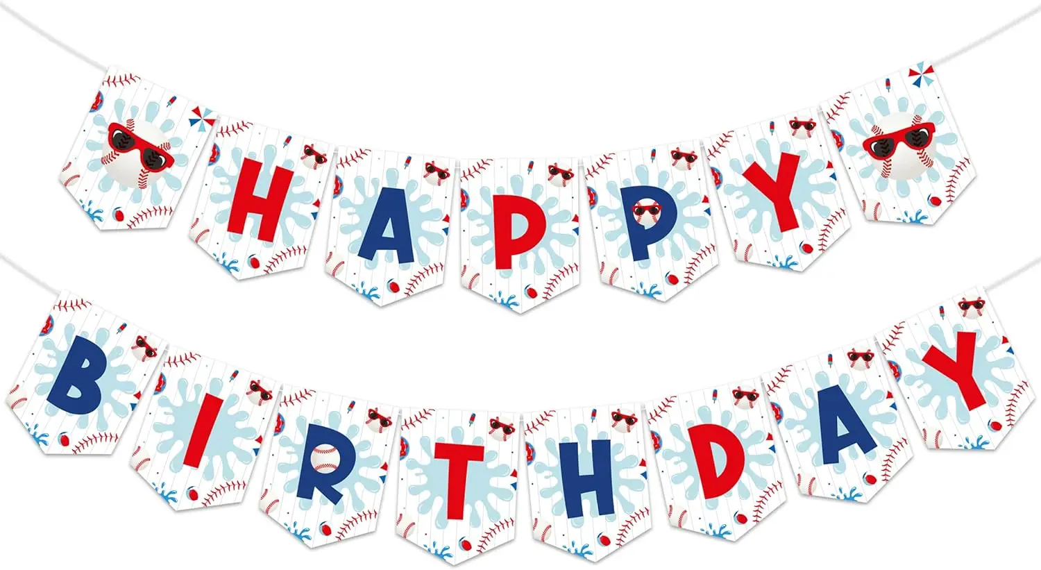 

Baseball Pool Birthday Banner Party Decor Pre-strung Summer Swimming Decor Baseball Themed 1st 2nd 3rd Birthday Party Supplies