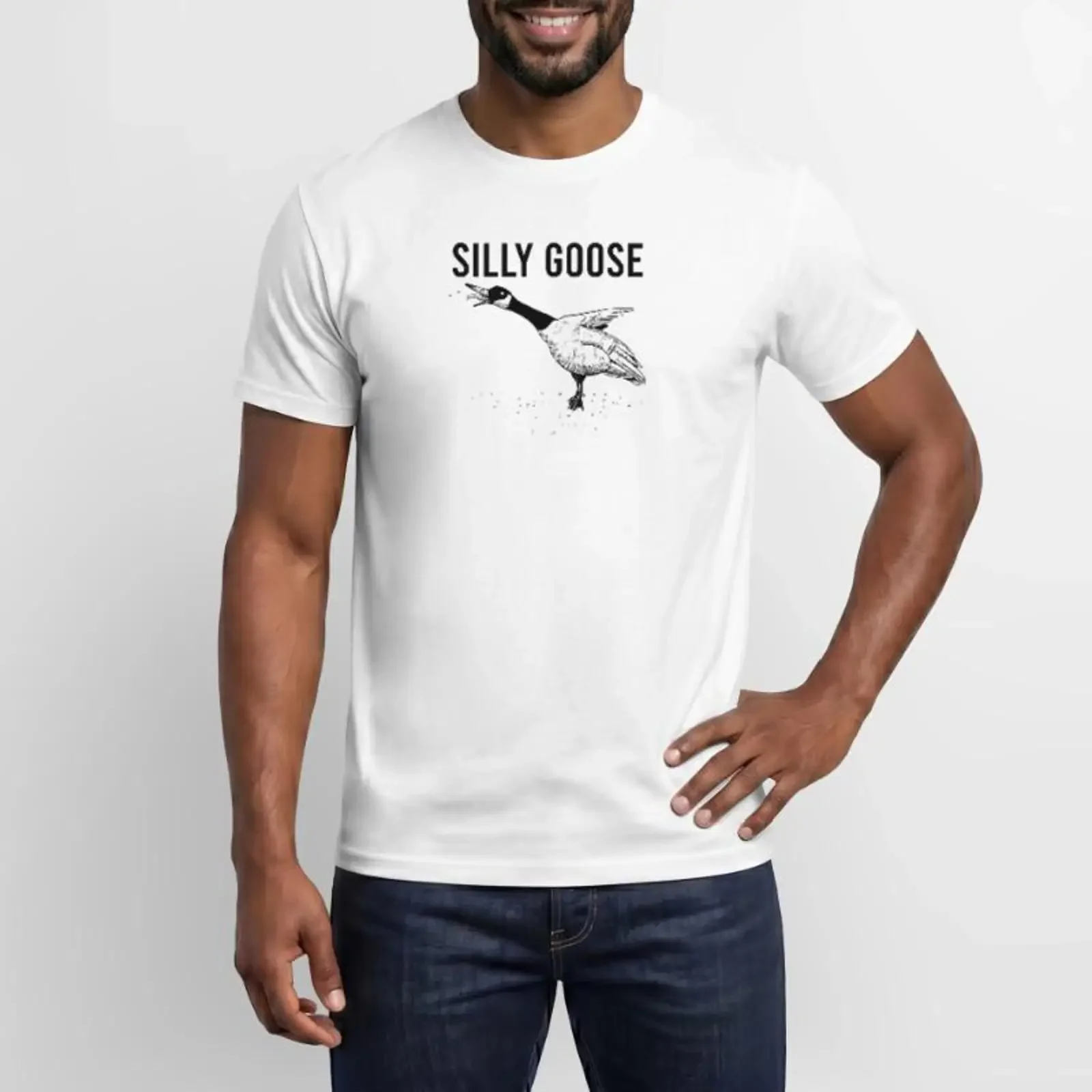 Funny Geese Goose Vintage Silly Men's T Shirt vintage Washed Stylish Unisex Casual Comfortable homme streetwear Soft fashion