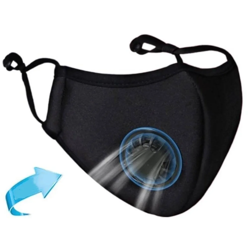 Fashion Windproof Face Mask Pluggable Gasket Lightweight Breathing Valve Mask Filter Anti Fog Cycling Protective Mask Outdoor