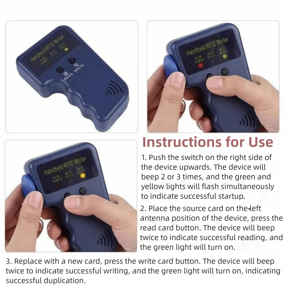 Programmable ID Card Handheld Duplicator Low-frequency Handheld Design ID Card Copying Machine Rewritable Smart Chip