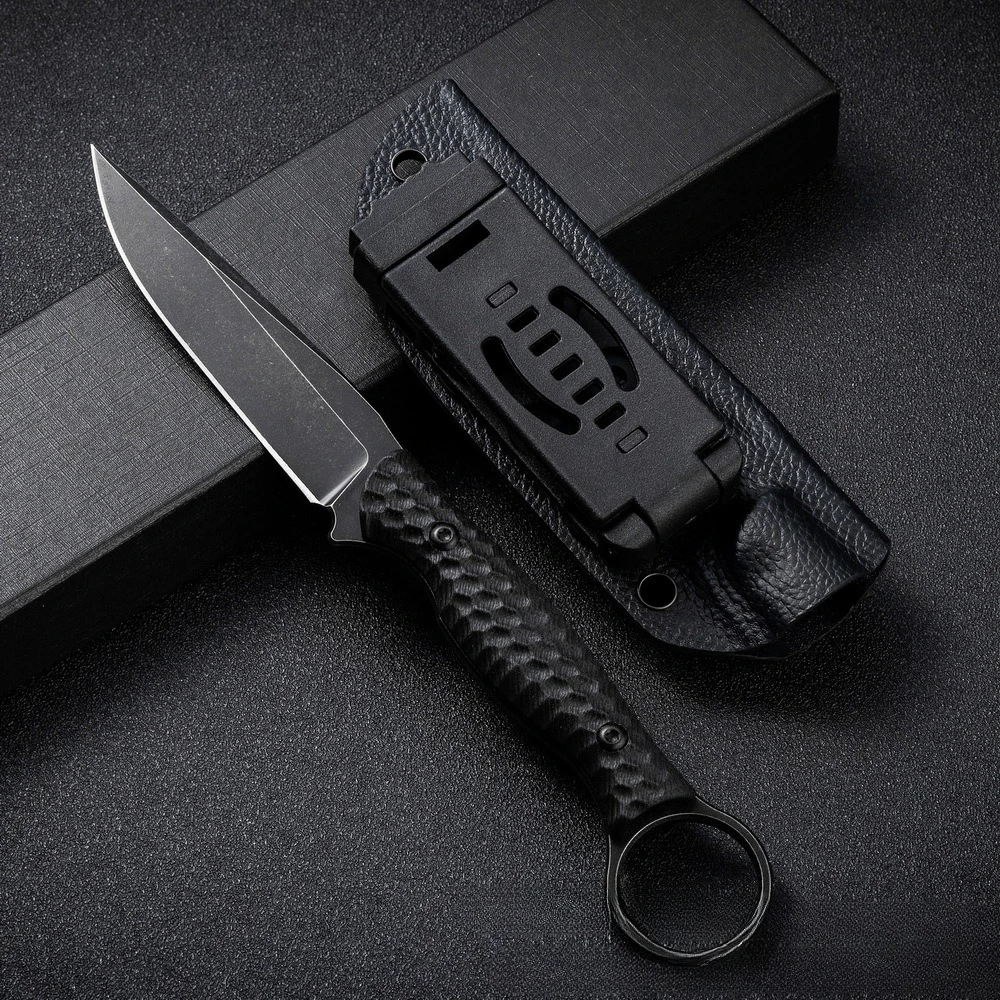 

Тактический прямой нож TOOR D2, стальное лезвие, ручка G10, многофункциональный спасательный нож для улицы, подходит для приключений в джунглях