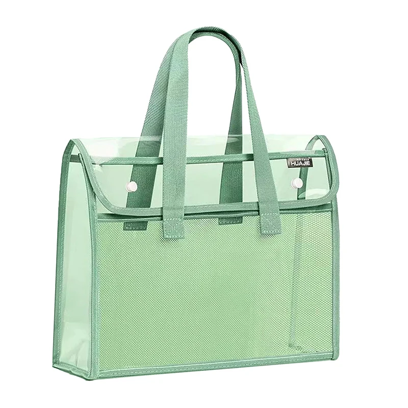 

Capacity Portable Transparent Waterproof Handheld Folder, Expandable File Storage Bag, PVC Self-adhesive File Bag