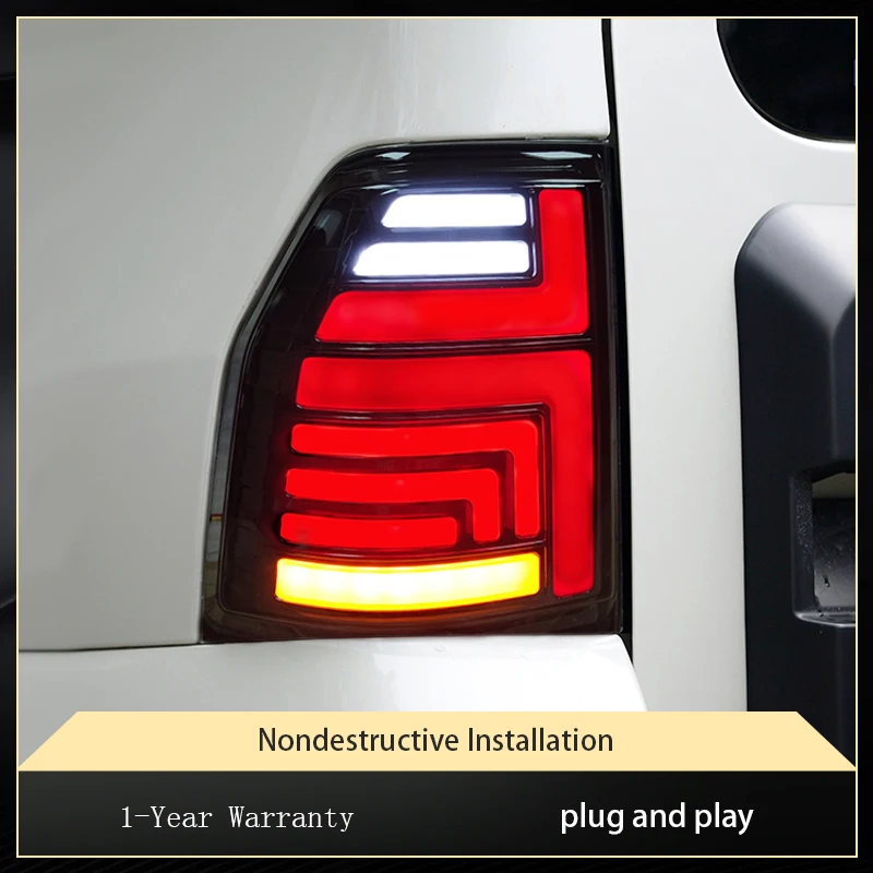 Car Lights For Mitsubishi Pajero 2006-2020 V93 V87 Modified V97 LED DRL Dynamic Taillight Reverse Brake Turn Signal Accessories