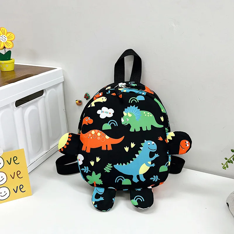 Cartoon Dinosaur Backpack para crianças, sacos escolares de nylon ajustáveis para meninas e meninos, Cute Animals Kindergarten Schoolbag, Children Backpacks