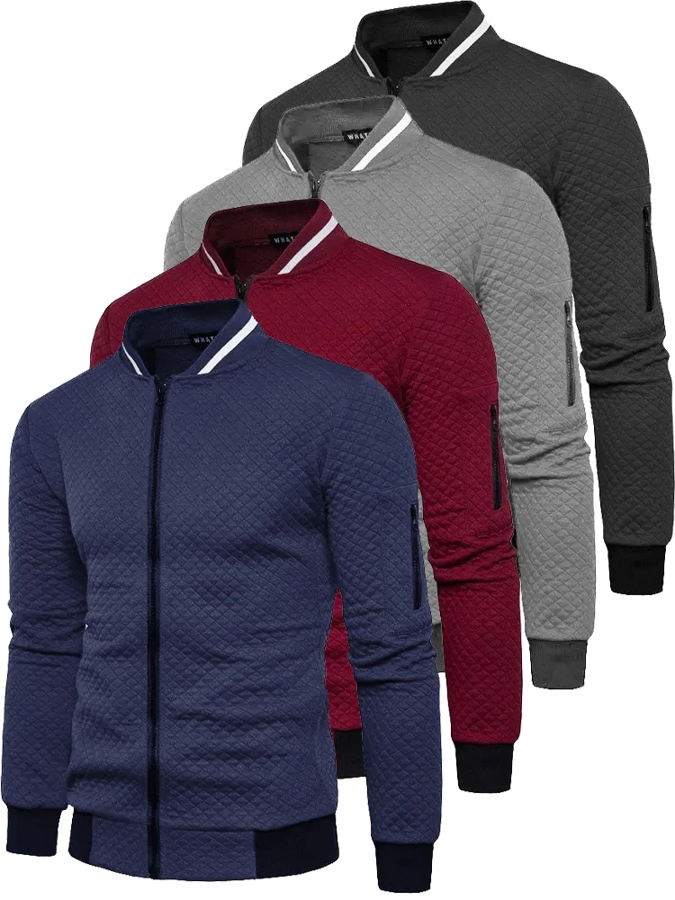 AliExpress ANIMAL GAME Animal Game Men's Zipper Jackets Plaid Sweatshirts Solid Color Casual Work Coats Tracksuit Long Jerseys Casual Cycling Outerwear