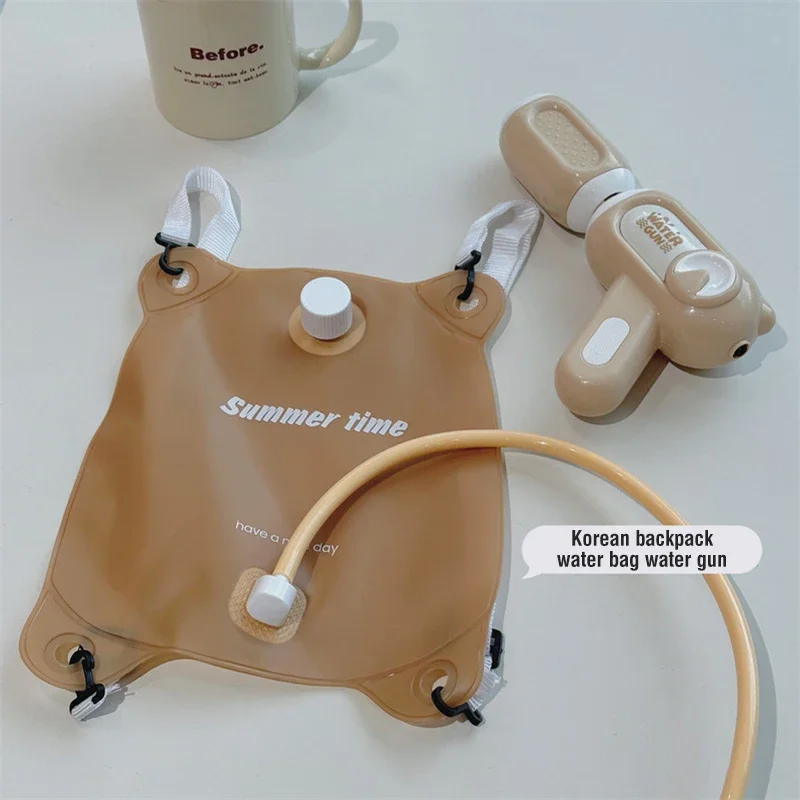 Weiche Wasserpistole Rucksack Tasche Zeichnen Totale Kinder Outdoor Spritzwasser Kämpfe Kinder Spielzeug Wasserpistole Strand Schießspiel