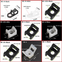Saddle Cable tie mount Wire base holder Wire Fixing Clamp Screw Hole mounter HC-1 HC-2 Wire management mounts Cable organizer