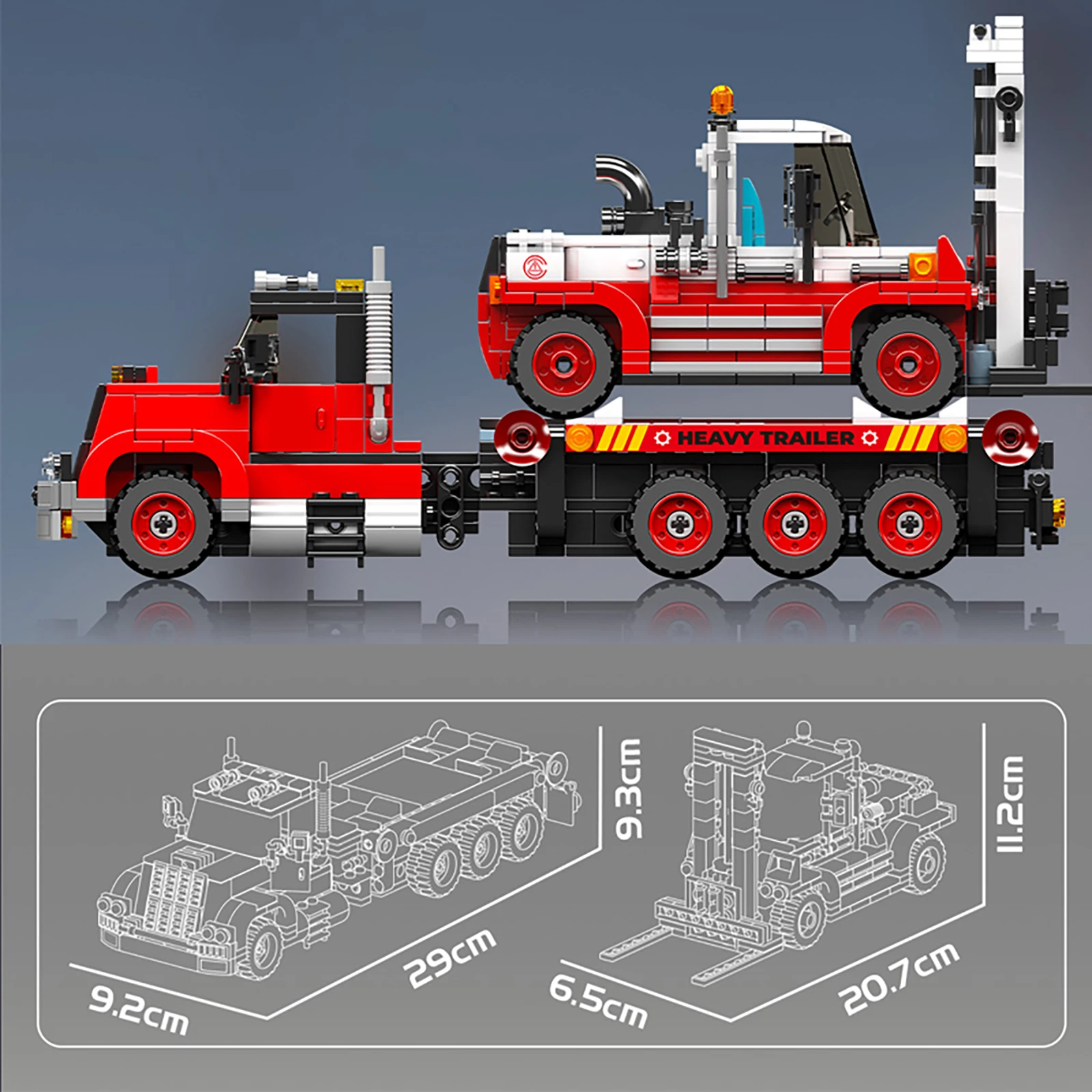Mold King 24079 Technische Vrachtwagen Speelgoed Heftruck Transportwagen Model Bouwstenen 906 Stuks Assemblage Auto Baksteen Set Kid Kerstcadeau