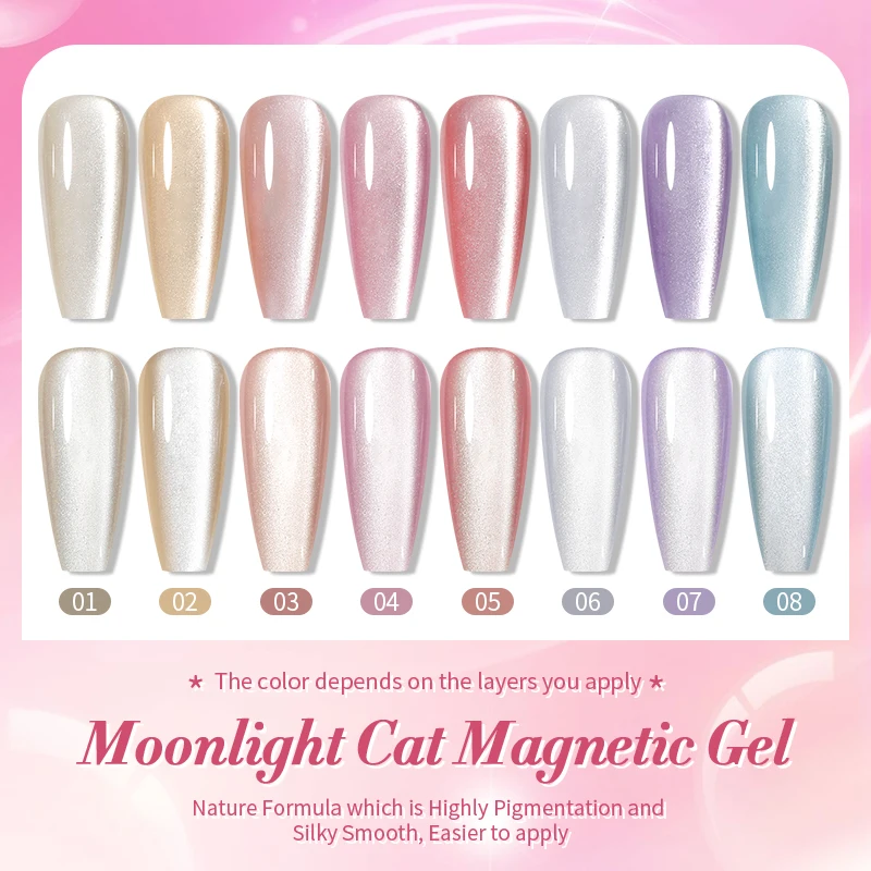 BORN PRETTY 10ml Moonlight Cat Magnetic Gel Polish White Silver Magnet Nails Soak Off UV Gel Nail Polish Varnis Semi Permanent