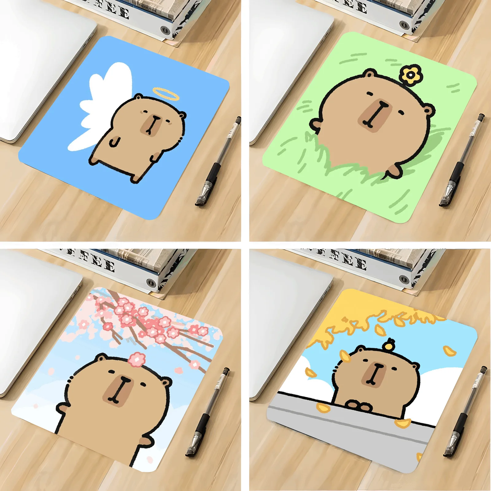 

Capibara mouse pad - Small Office Desk Mat, Mini Non-Slip Mousepad for Laptop, Home Decor Computer Accessory