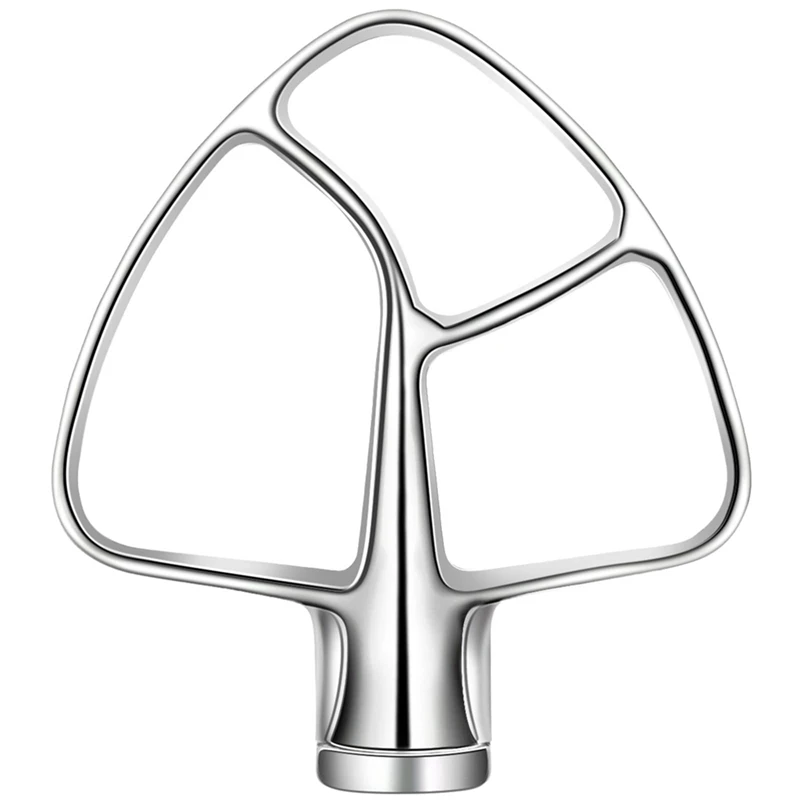 

Stainless Steel Flex Edge Beater For Kitchenaid Mixer, Fits Tilt-Head Stand Mixer Bowls For 4.5-5 Quart Bowls