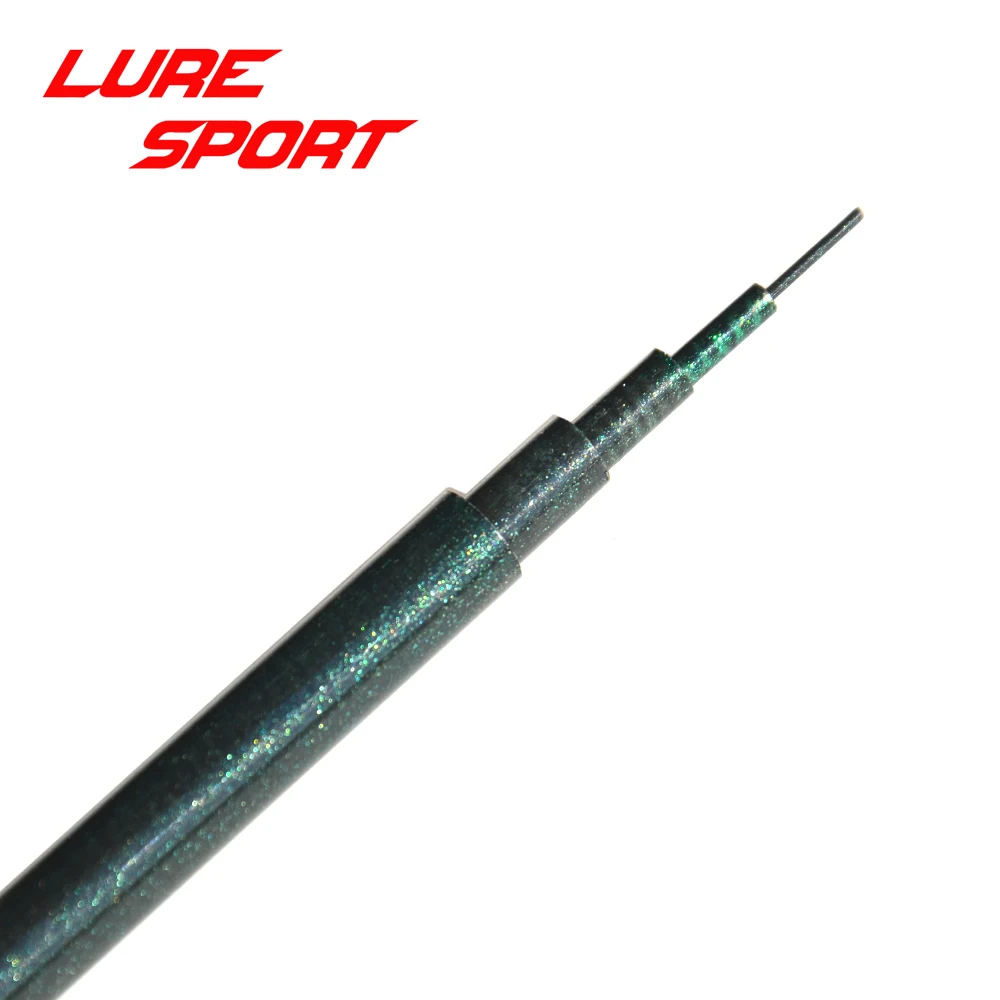 LureSport 2 sets green paint 1.6m 5sections carbon solid Tip Travel Fishing blank Rod Building Component DIY