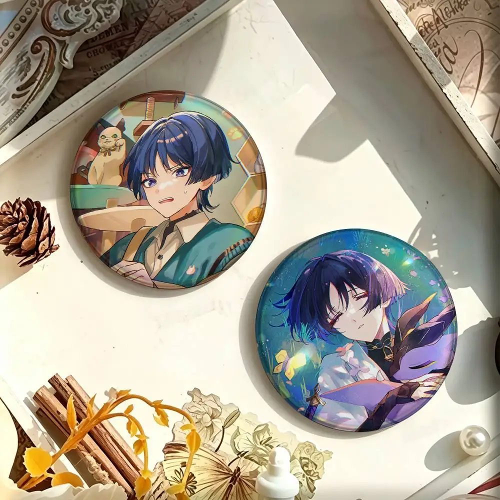 Anime Games Genshin Impac Wanderer Custom Enamel Pin Badges 25mm 32mm 44mm 58mm Backpack Hat Decor Toys Gifts