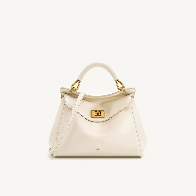 JW PEI Lente & Herfst gesp tas niche mode echt lederen schoudertas crossbody tas gesp high-end veelzijdige dames handtas - afbeelding 1