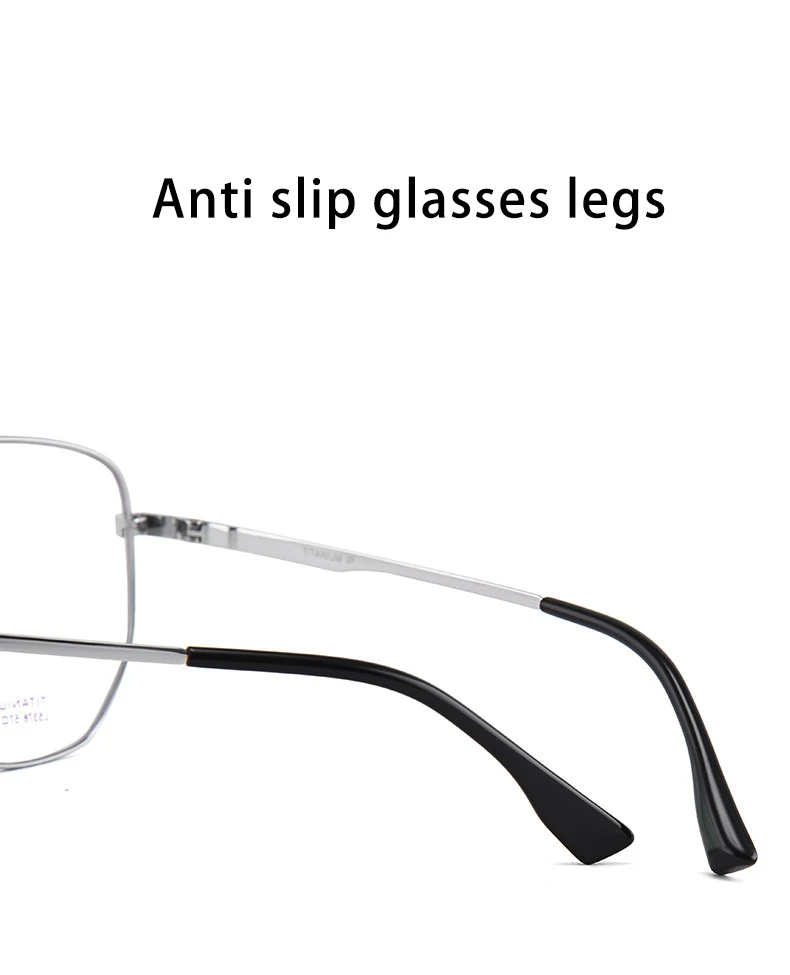 Große Größe reine Titan Brillen ultraleichte Mode Retro Pilot Doppelbrücke Brille optische Rezept Rahmen Mann Frau – Detail 7