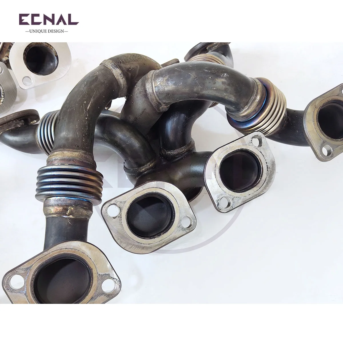 

Выхлоп Ecnal для BMW M850i G14 G15, выпускной коллектор из нержавеющей стали равной длины, двухканальный, конструкция «четыре в одном»