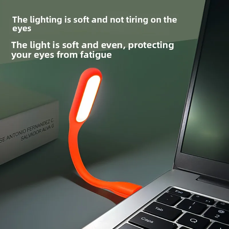 Usb night light led pequena lâmpada de mesa luz suave proteção para os olhos portátil portátil poupança energia teclado luz