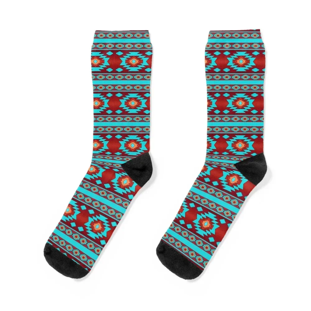 

Southwestern ethnic navajo pattern Socks retro FASHION sheer Socks Men Women's
