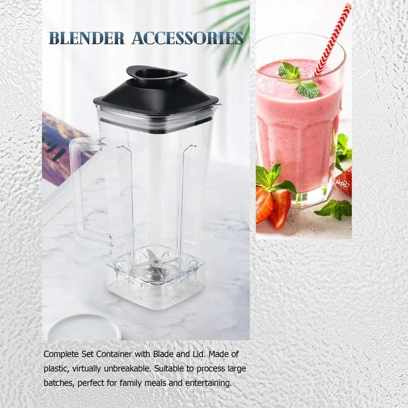 Spare Jug For Blender Replacement Part Transparent 2L Capacity Blender Spare Compatible For SILVER CREST Blender