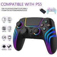 Wireless Gamepad For Dual Sense PS5 Controller RGB Light Hall Joystick for PlayStation 5/PS5 Slim/PS5 Pro Console Accessories