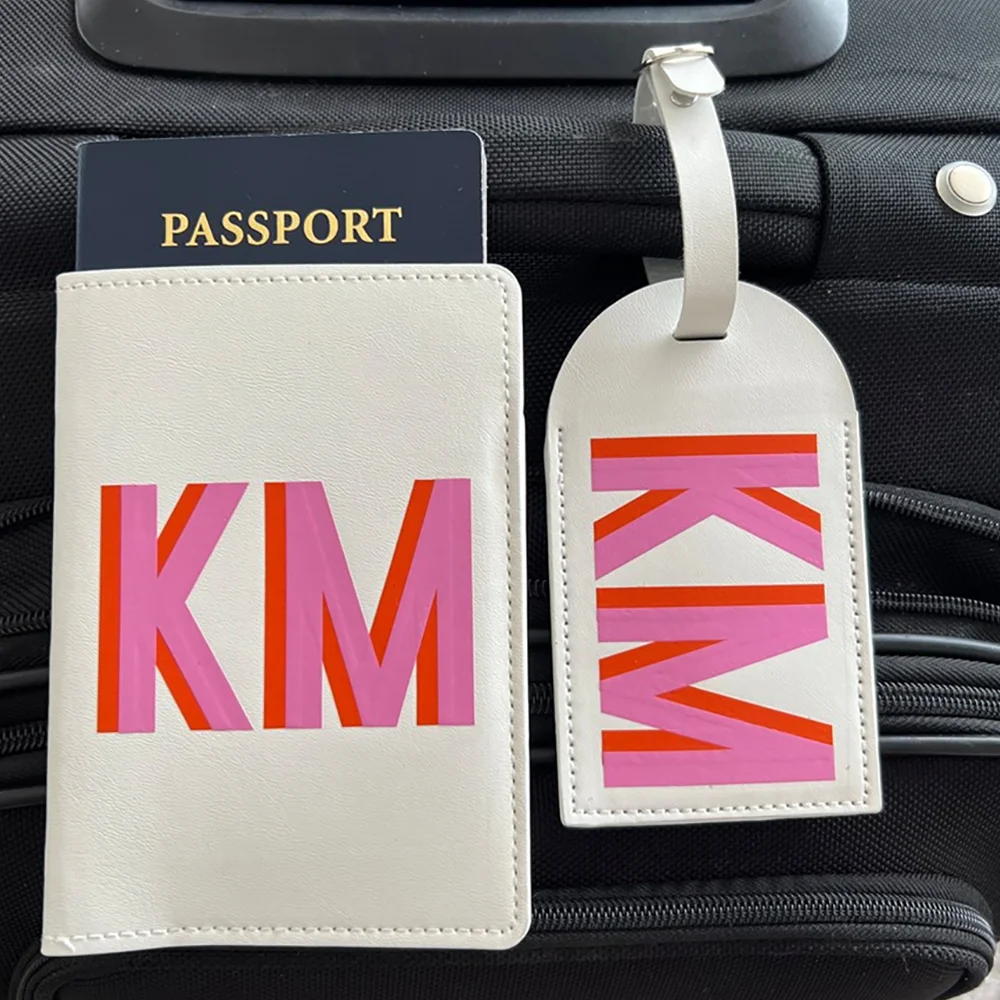 2pcs Custom Engraved Leather P - Travel Accessories Present 评论和价格
