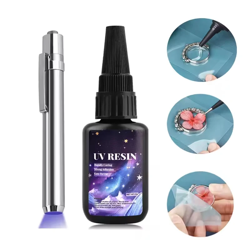 UV Resins Glue Lamp UV Bonding & Welding Glue Super Bonding UV Glue Quick-Drying For Bonding Glass Metal Craft Decoration