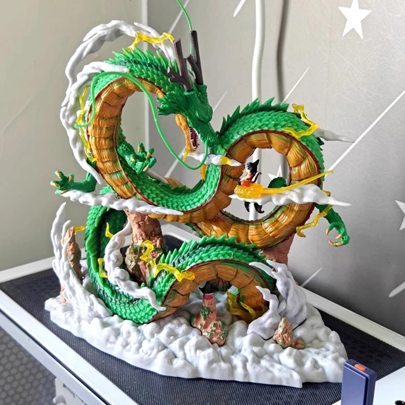 

Фигурка из аниме «Драконий жемчуг Z Shenron» с малышом, фигурка Гоку, 22 см, ПВХ фигурки, Shenlong DBZ, Коллекционная модель, статуэтка, игрушки