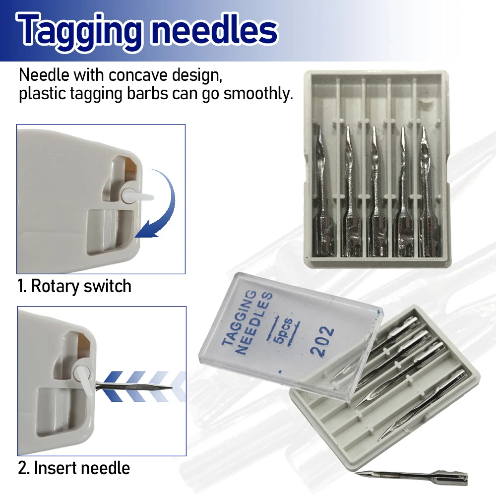 Picture 3: 1Set Tag Gun Clothes Garment Price Label Tag Gun +5 Steel Needles+1000 Barbs Marking DIY Apparel Labeller Machine Sewing Tool