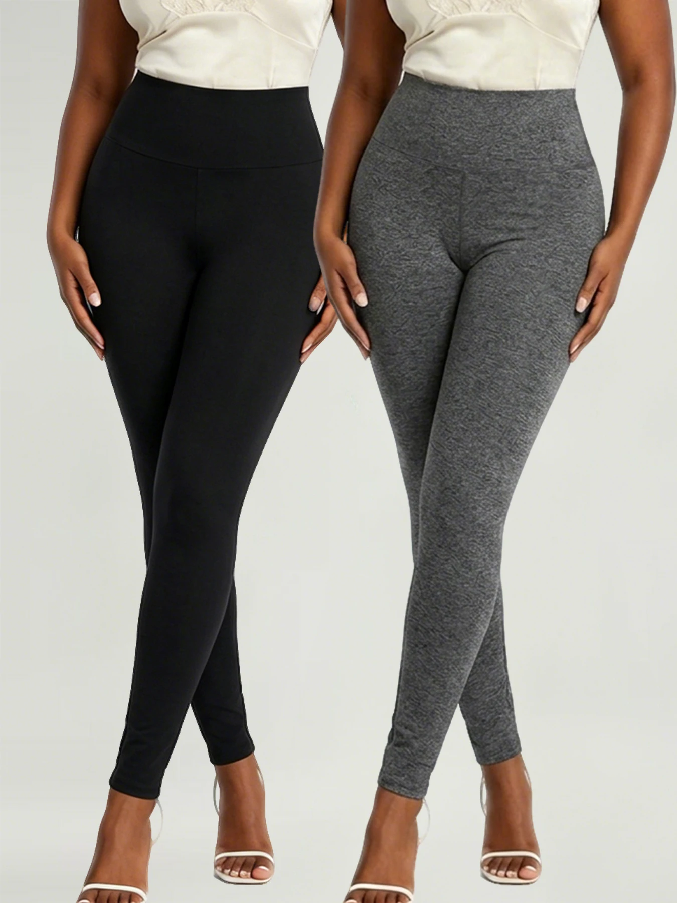 2 Pack Women's Super Soft Leggings High Waisted Tummy Control No See Through Workout Yoga Running Athletic Push Up Gym Leggings