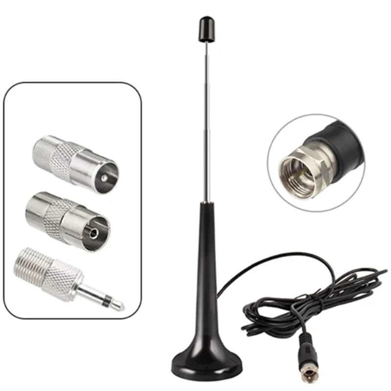 FM Telescopic Antennas For DAB FM Antennas Indoor FM Radio Antennas With 3 Adapter For Household Digital FM Radio