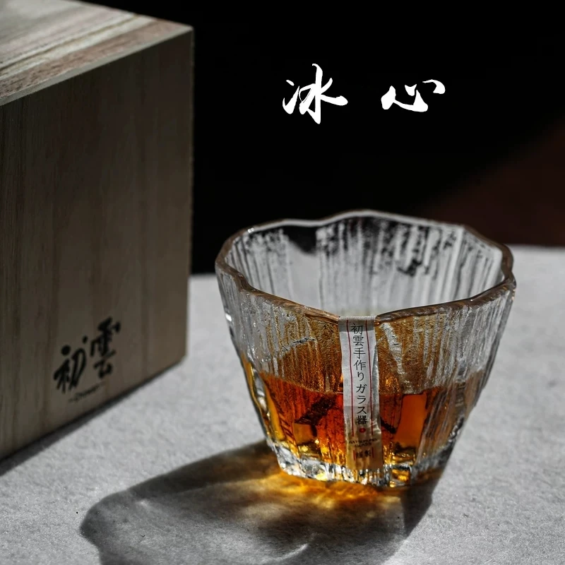 Japan Toyo Sasaki Whiskey Cup Matte Crystal Liquor Wine Brandy Snifter Whisky Neat Glass Wooden Gift Box Drop Shipping Service