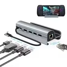 

ROG Ally X Gaming Handheld Docking Station Compatible with Legion Go WithHDMI 4K60Hz 1000Mbps Ethernet 60W Charging USB 3.0 Port