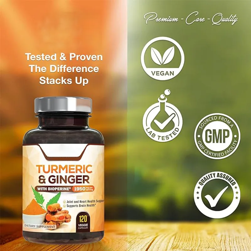 

120 Count Curcumin Capsules Dietary Supplement for Inflammation Relief and Overall Wellness