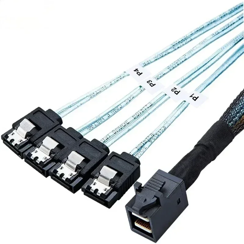 Mini SAS Cable SFF-8087 to SATA Mini SAS Breakout Cable SFF8087 to SATA Mini-SAS 4X Breakout Cable