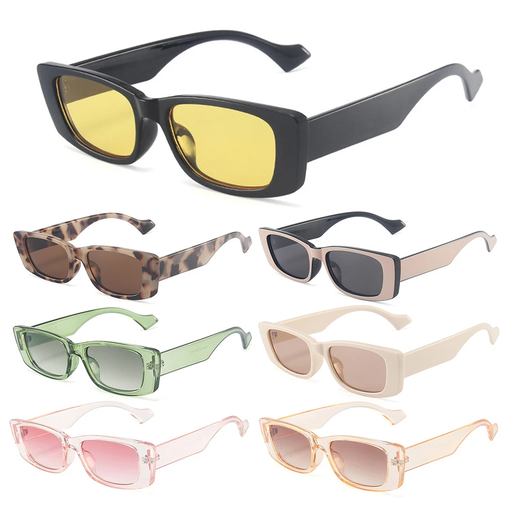 Retro Small Rectangle Sunglasses Ins Popular Women Sun Glasses Fashion Shades UV400 Eyewear