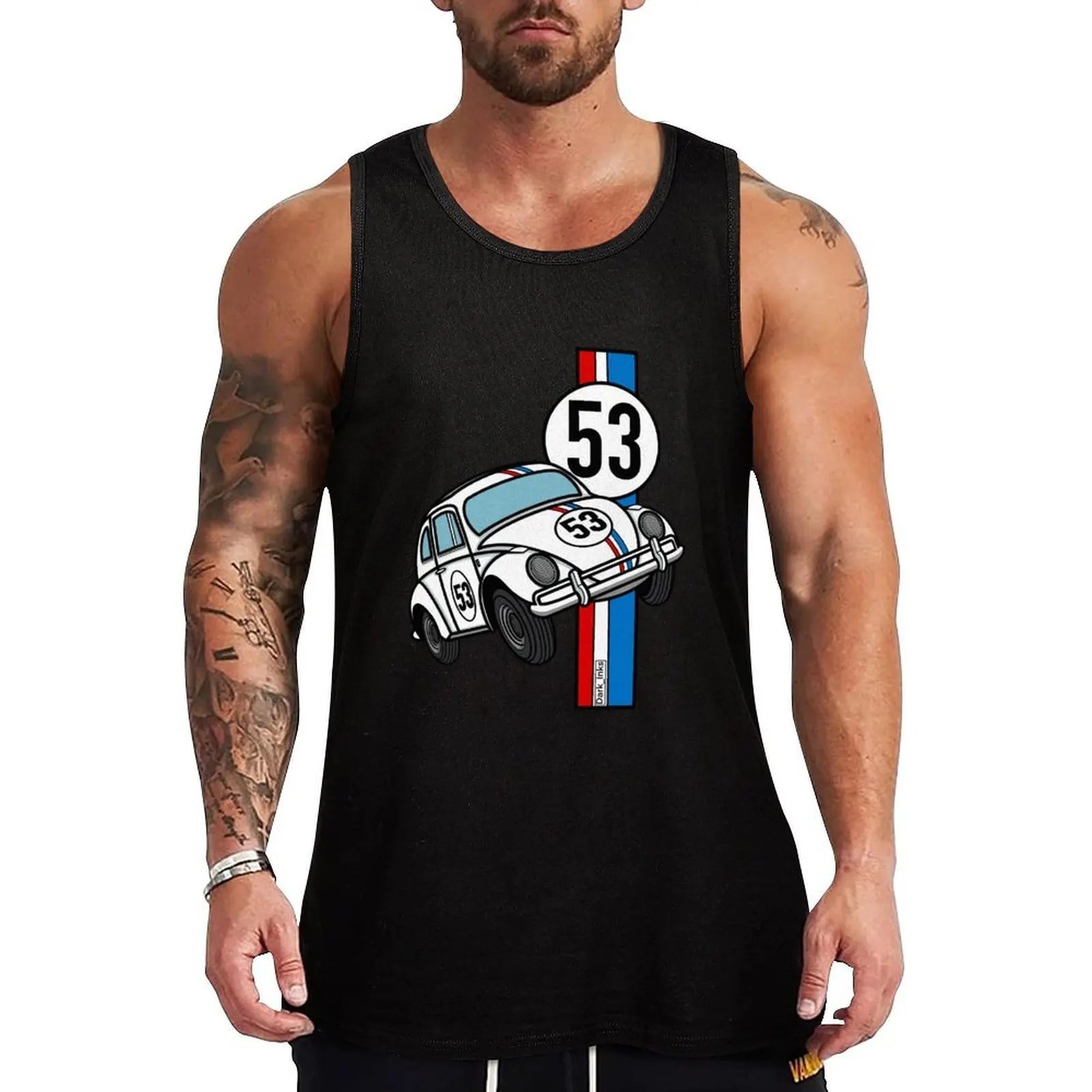 Racing Car Stripe Tank Top Daily Work Tank Top Utility Casual Sleeveless Top
