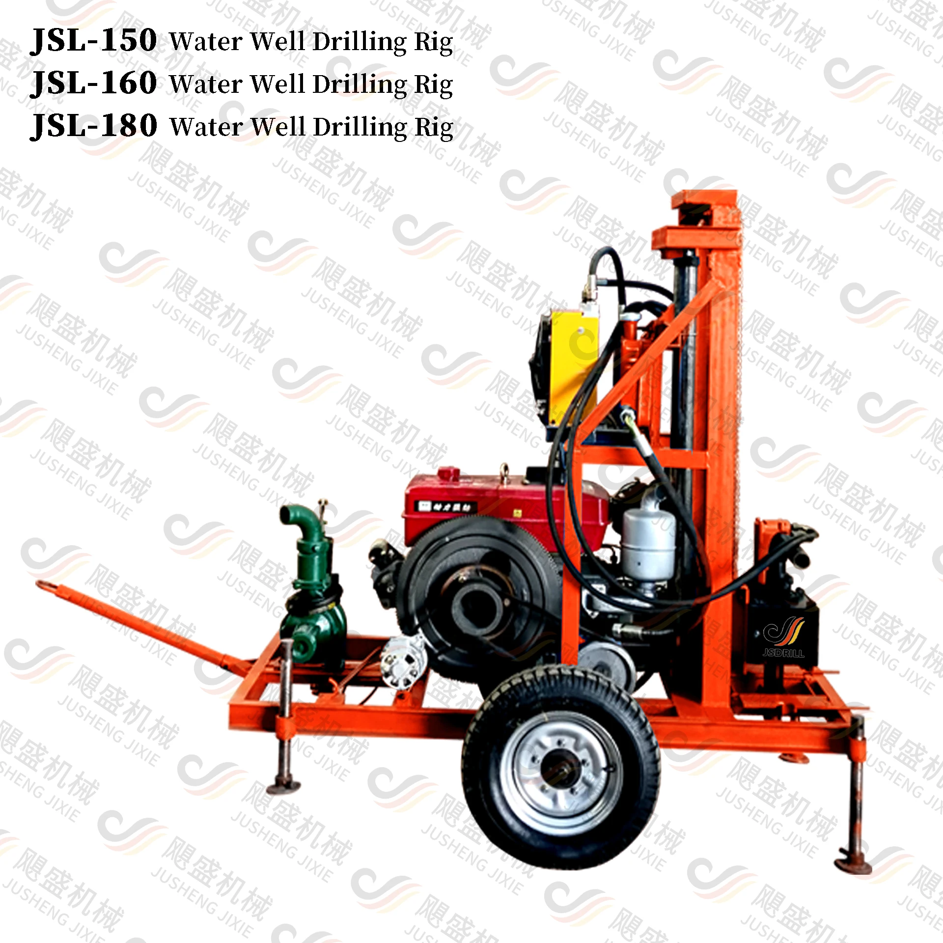

Portable 150m 180m Water Well Drilling Rig for Sale with High Efficiency