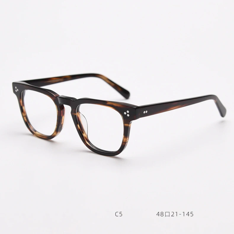 55684 Vintage Acetat Brille Rahmen Männer Myopie Optische Brillen Rahmen Frauen Platz Retro Marke Brillen