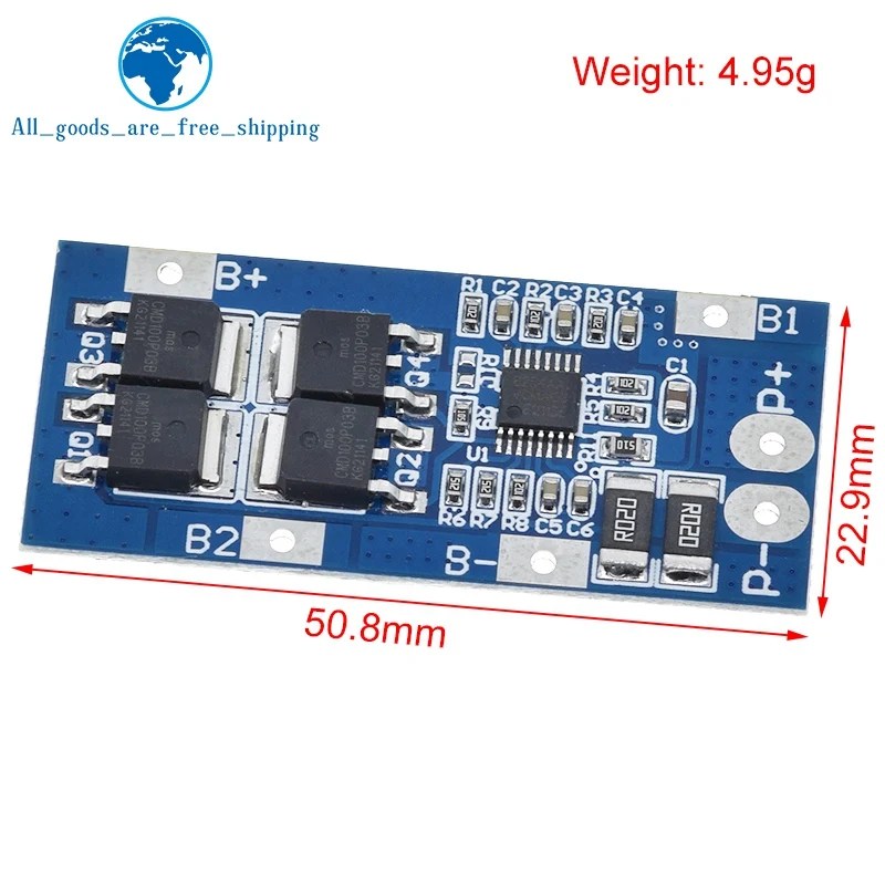 TZT 1/3 قطعة 3S 20A 3.7V 12.6V BMS 18650 ليثيوم أيون شاحن بطارية ليثيوم لوح حماية مع حماية ماس كهربائى #2