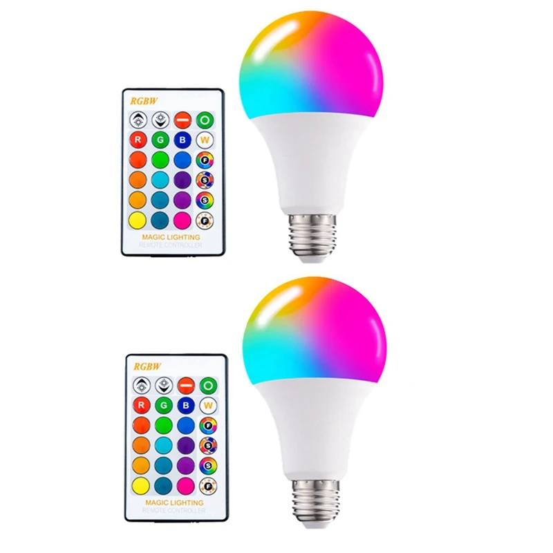 Color Changing Light Bulb With Remote  16 Color Multicolor RGB Flood Light With Memory Function