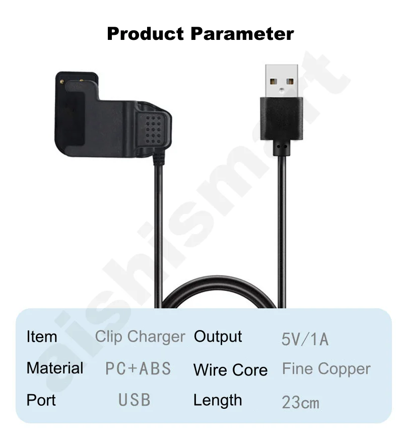 Carregador de clipe universal 2 pinos 3 pinos 3mm 4mm 7mm para pulseira de relógio inteligente clipe de carregamento huaqiangbei t500 hw16 hw22 s6 x7 x8 x10 ls05