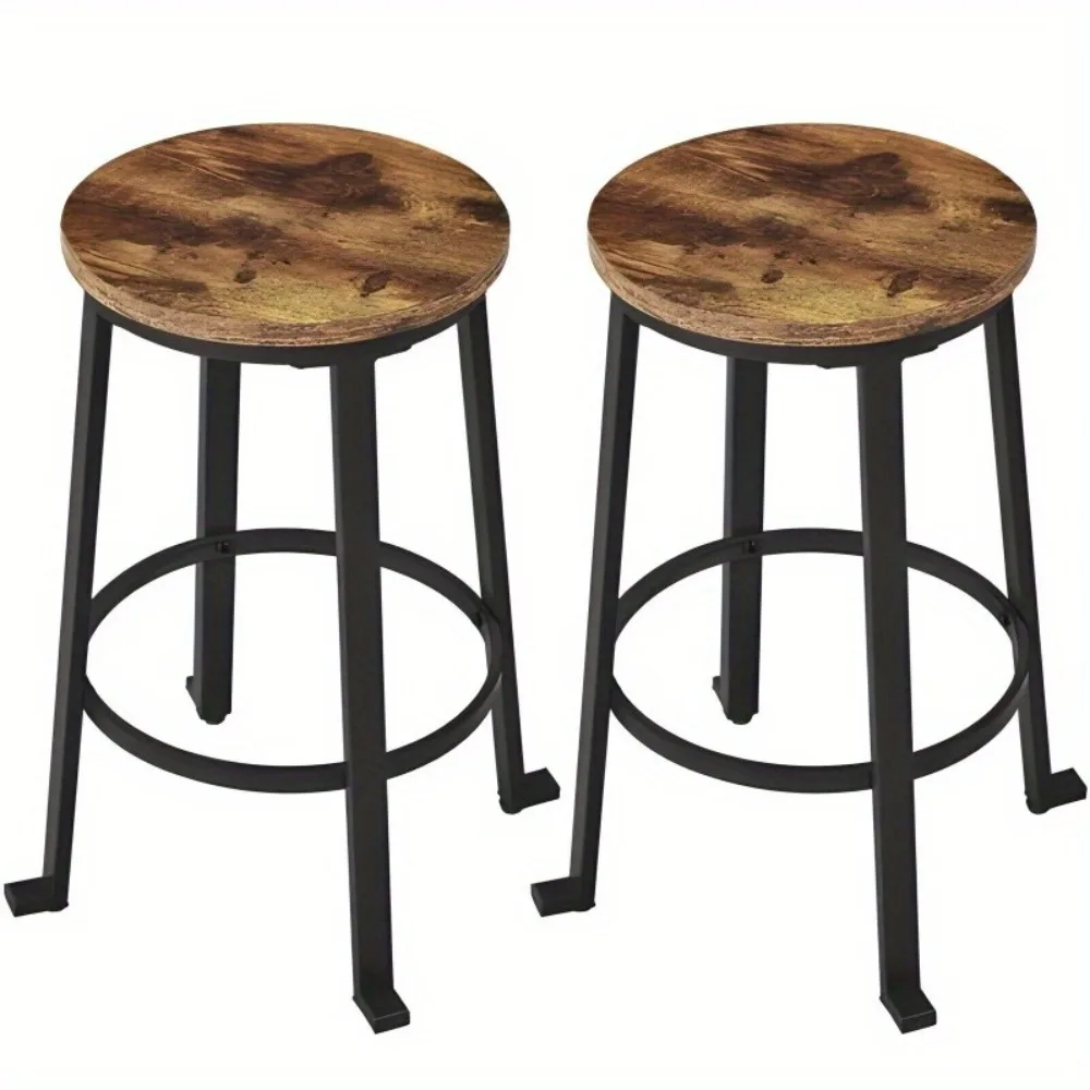 

Counter Height Stools 24 Bar Stools Backless Barstools with Round Top Set of 2