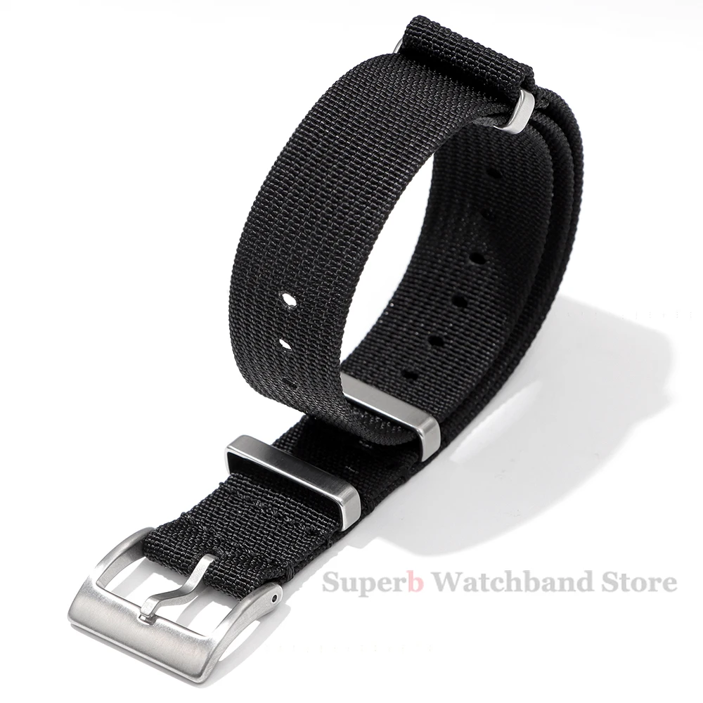 Ribbed Strap For Military Ballistic Fabric Replacement Watchband 18mm 20mm 22mm Premium Quality Nylon Watch Band Accessories