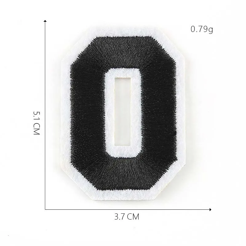 10 Stück/0~9 Nummer Stoff-Applikation Stickerei Aufbügel-Patch – Detail 11
