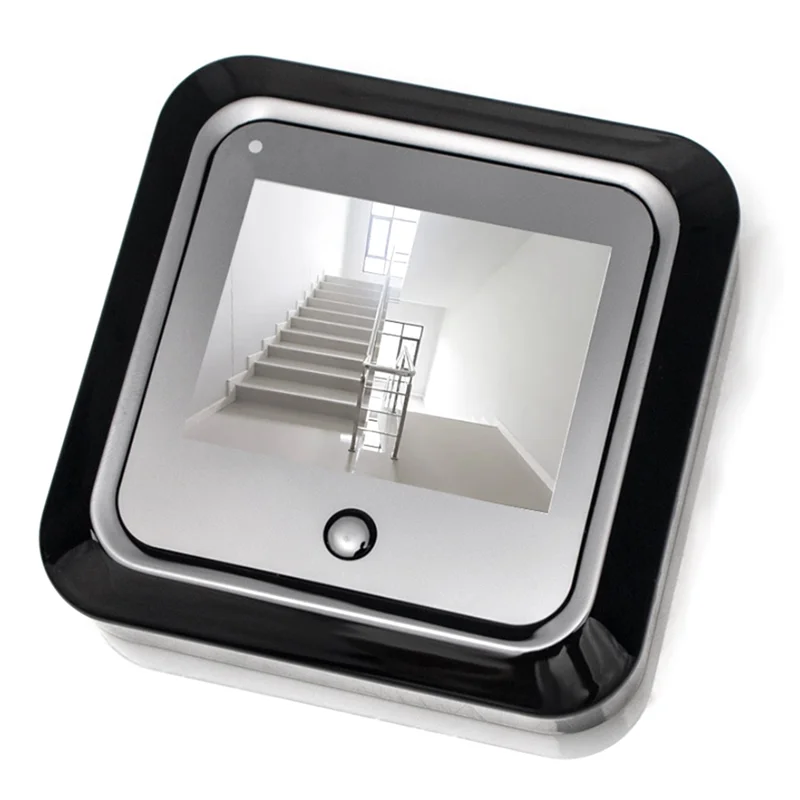 AA08-1Set 2.4 Inch 120° Smart Digital Door Viewer Camera Security Monitor 240X320 HD Visual Doorbell Black
