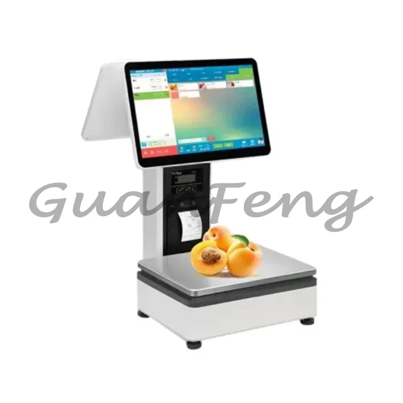 Pos System Machine 15.6 Inch Intelligent Double-sided Pos Machine Integrated Desktop Cash Register