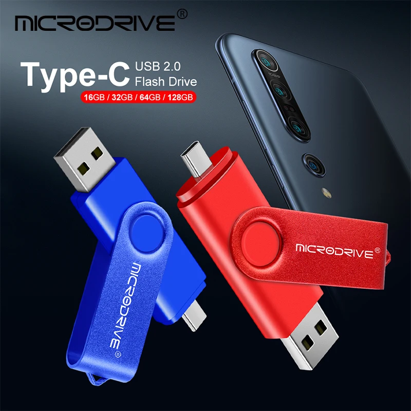 Flashdisk Metal OTG 2 IN 1 4GB 8GB tipe c usb memory stick 32GB pendrive 64GB 128GB cle usb cle usb 2.0 flash drive memoria usb